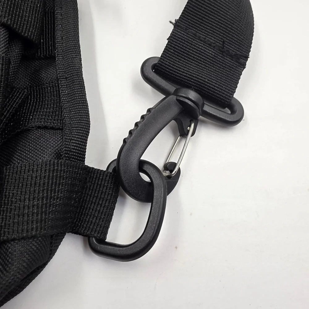 Black Tactical Sling Bag MOLLE Messenger Shoulder Pack Utility EDC Gear